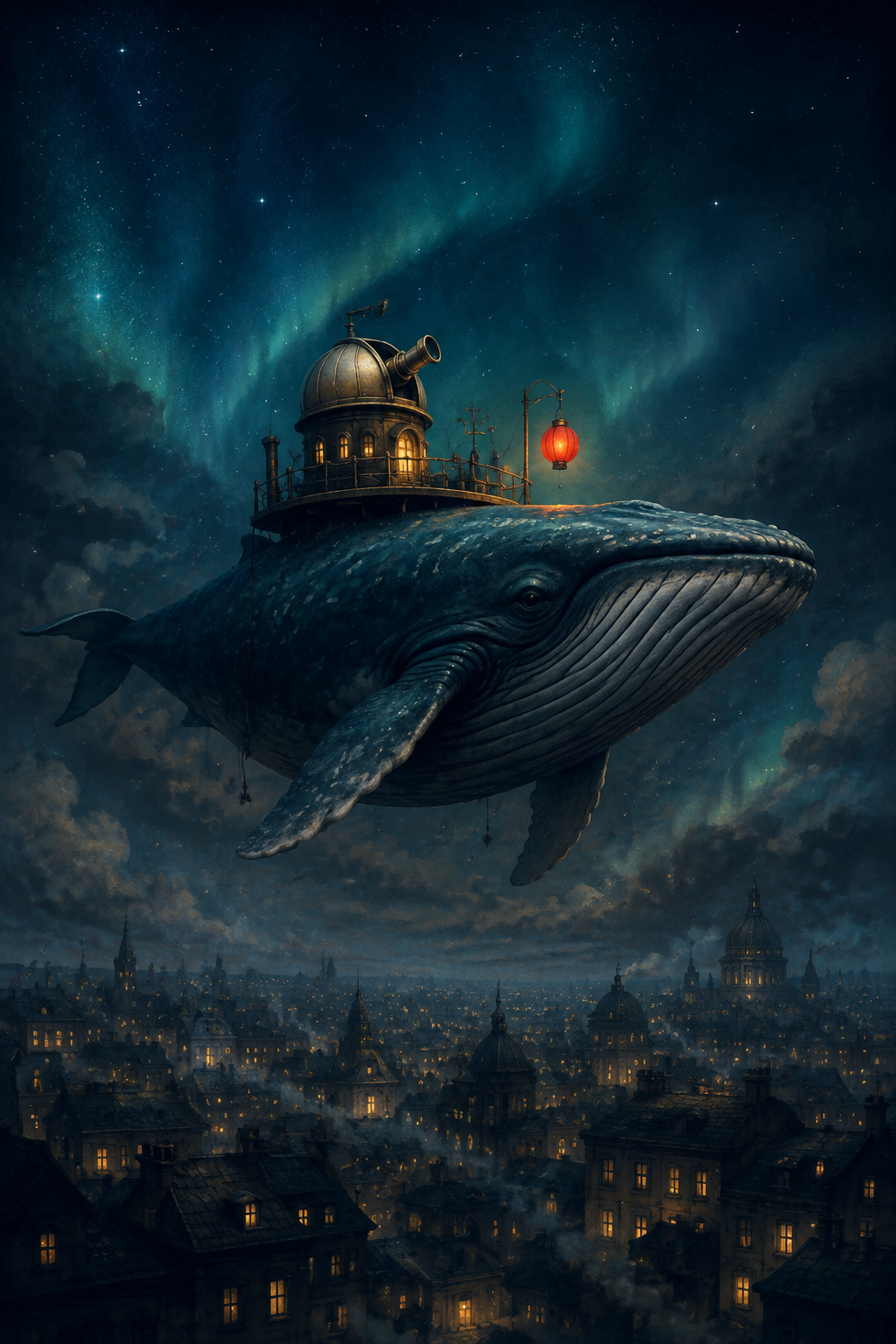 A whale carrying an observatory